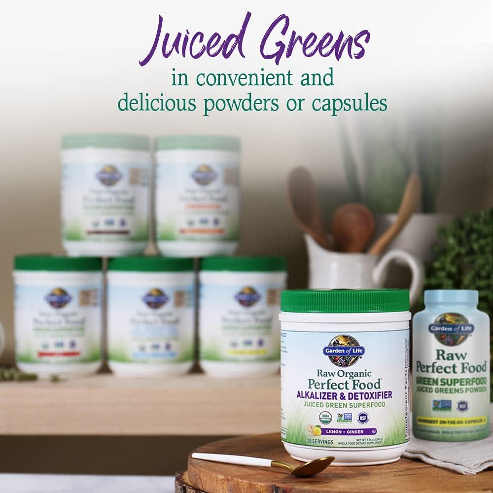 image:imageGarden of Life Raw Organic Perfect Food Alkalizer and Detoxifier Lemon Ginger Flavored Superfood Powder Supplement 30 ServingsLemon and ginger
