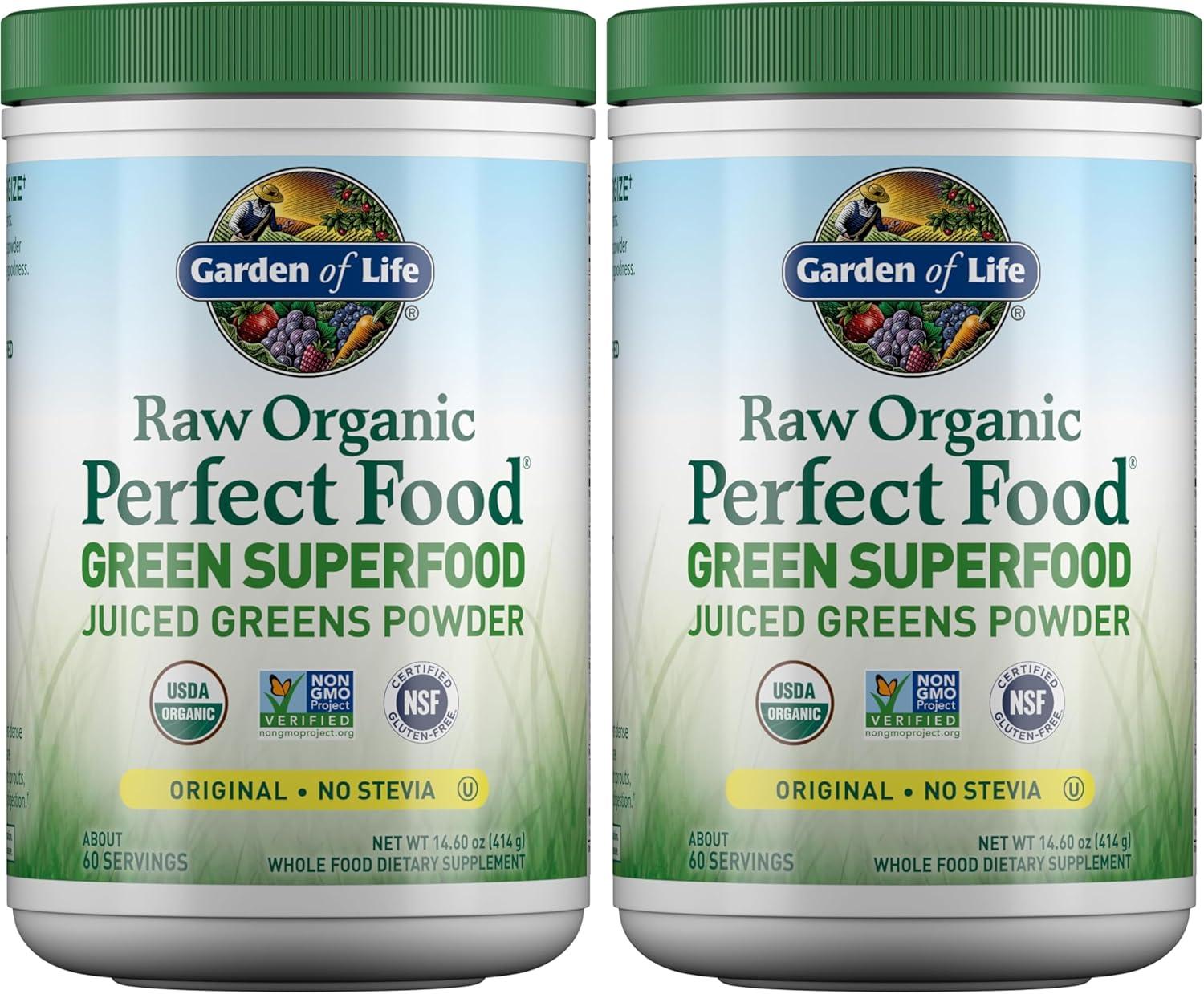 image:imageGarden of Life Raw Organic Perfect Food Green Superfood Juiced Greens Powder Original SteviaFree 30 Servings NonGMO Gluten Free Whole Food Dietary Supplement Alkalize Detoxify EnergizeOriginal