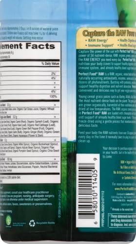 image:imageGarden of Life Raw Organic Perfect Food Green Superfood Juiced Greens Powder Original SteviaFree 30 Servings NonGMO Gluten Free Whole Food Dietary Supplement Alkalize Detoxify EnergizeOriginal