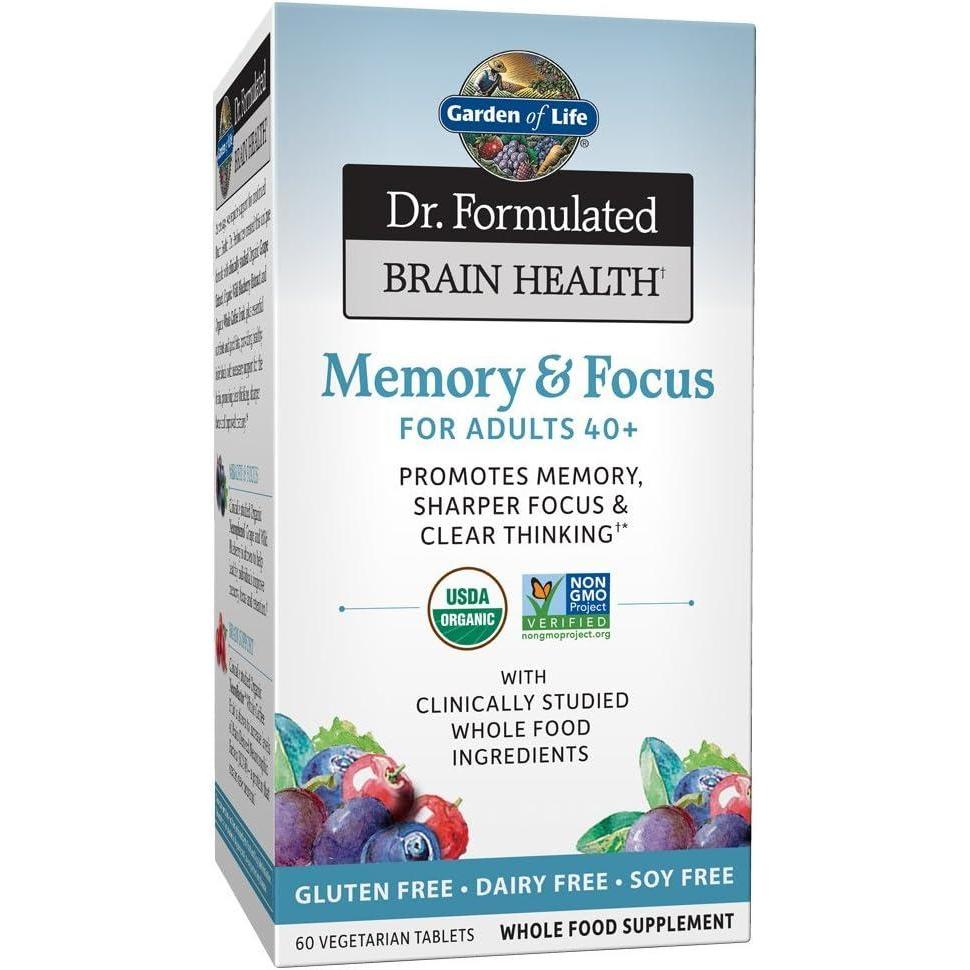 image:imageGarden of Life Dr Formulated Organic Brain Health Memory amp Focus for Adults 40 60 Tablets