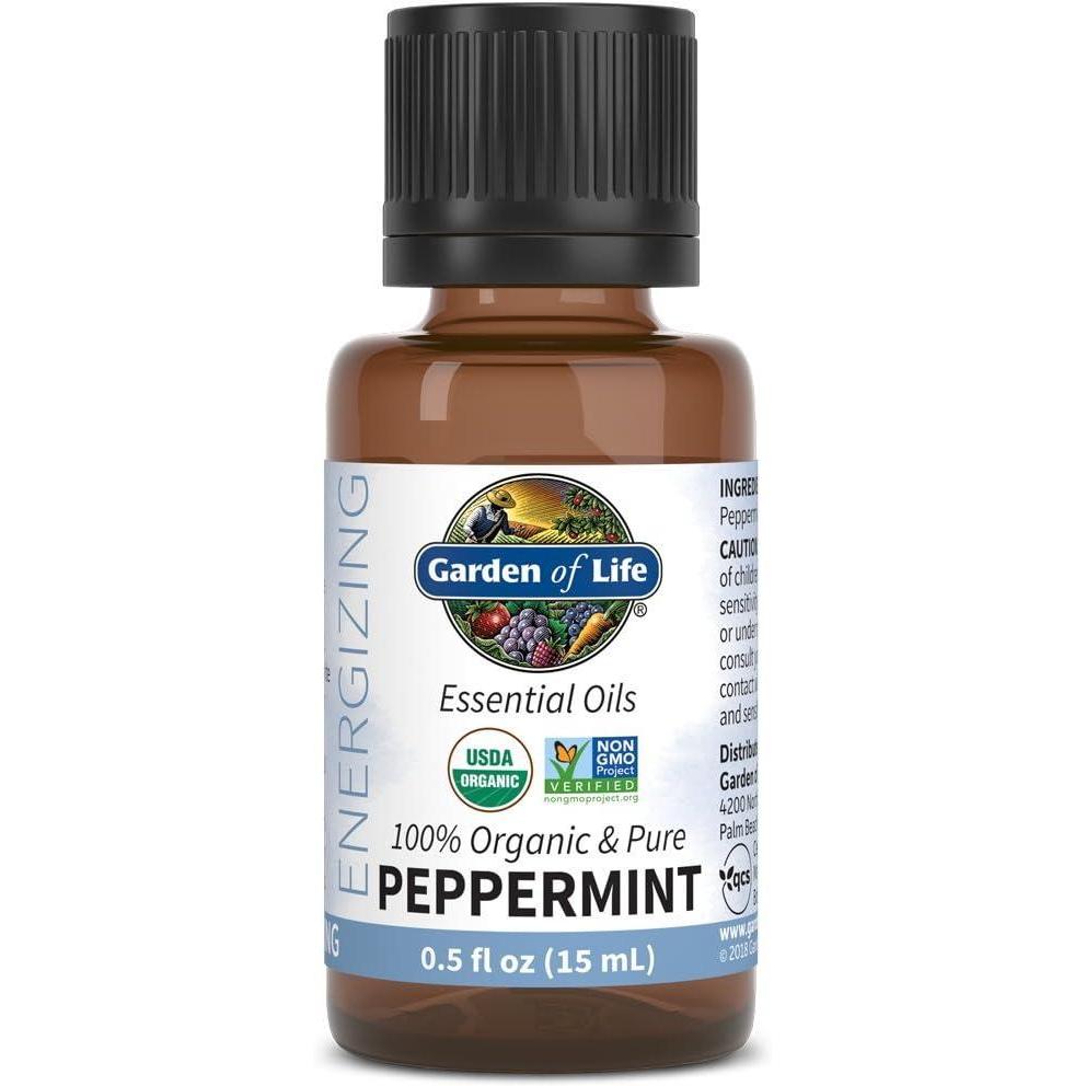 image:imageGarden of Life Essential Oil Peppermint 05 fl oz 15 mL 100 USDA Organic amp Pure Undiluted amp NonGMO for Diffuser Aromatherapy Meditation Energizing Invigorating Refreshing UpliftingPeppermint