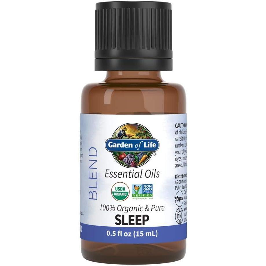 image:imageGarden of Life Essential Oils 100 Organic and Pure Lavender Essential Oil Plus Ylang Ylang amp Chamomile Sleep Blend for Diffusers Home Skin amp Body Care Calming Relaxing Peaceful 05 fl ozSleep Blend