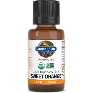 Garden of Life Essential Oil – Sweet Orange 0.5 fl oz (15mL), 100% USDA Organic & Pure, Clean, Undiluted & Non-GMO – for Diffuser, Aromatherapy, Meditation – Joyful, Calming, Balancing, Uplifting(0.5 Fl Oz (Pack of 1))