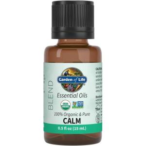 Garden of Life Essential Oils, 100% Organic and Pure Lavender Essential Oil Plus Chamomile & Fir Balsam – Calm Blend for Diffusers, Home, Skin & Body Care, Calming, Relaxing, Soothing, 0.5 fl oz