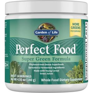 Garden of Life Perfect Food Super Green Formula – 14 Servings | 45 Superfoods, Greens, Fruit & Veggie Juice Superfood Powder Supplement, Probiotics & Organic Spirulina for Digestion & Immune Health(Vegetable)
