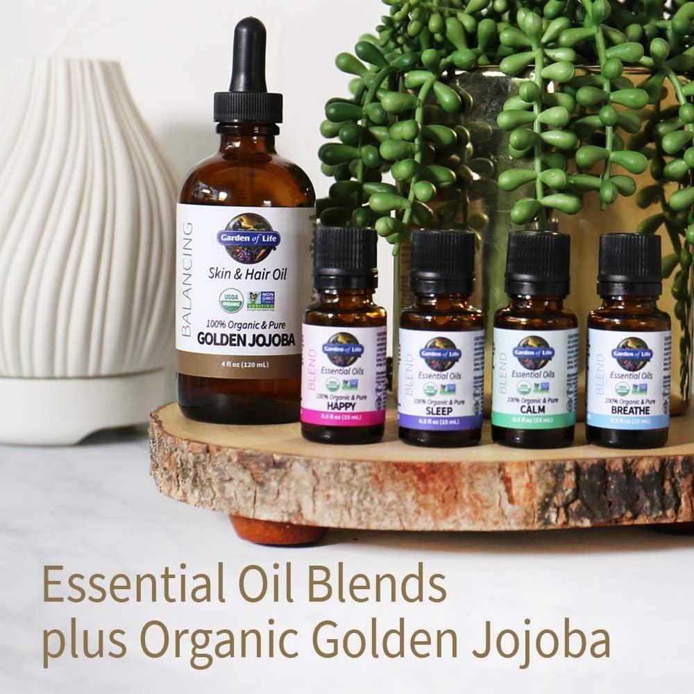 image:imageGarden of Life Jojoba Oil 100 Organic amp Pure Golden Jojoba Oil for Hair Skin and Face Cold Pressed Body Oil Massage or Use as a Carrier Oil for Making Lip Balms amp Body Butters 4 fl