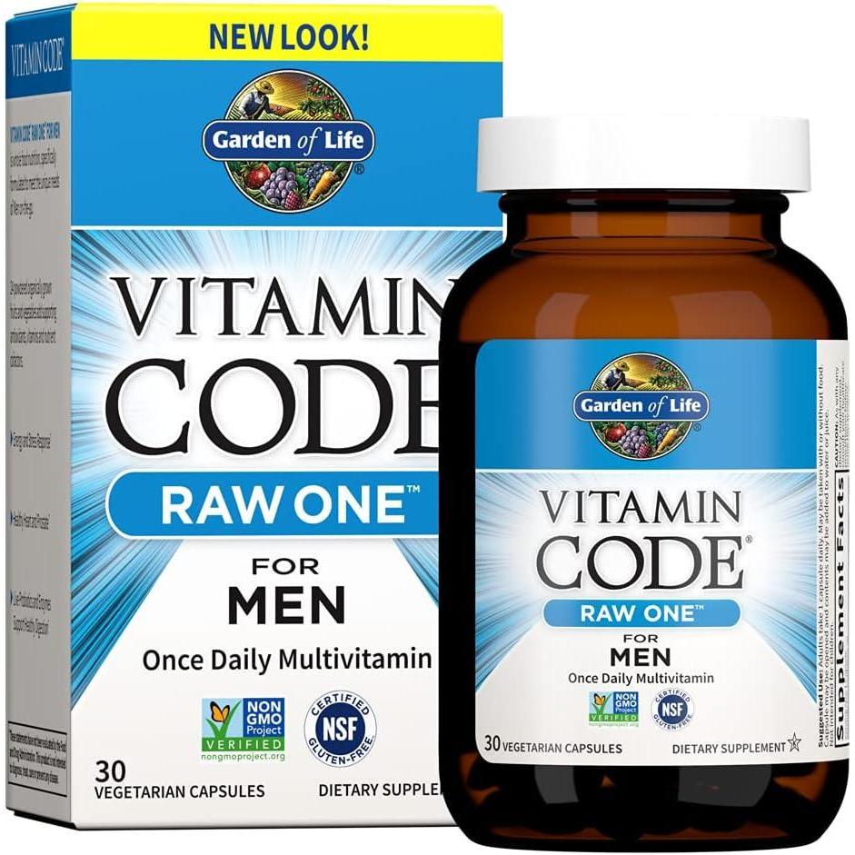 image:imageGarden of Life Vitamin Code Raw One for Men Once Daily Multivitamin 30 Capsules One a Day Mens Vitamins Plus Fruit Veggies amp Probiotics for Mens Health Vegetarian MultivitaminsUnflavored