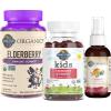Garden of Life Immune Support Bundle: Organics Elderberry Gummies with Echinacea, Zinc 120 Count + Kids Immune Gummy 60ct – Cherry + Organics Vitamin C Spray 2 Fl Oz – Orange Tangerine