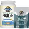 Garden of Life Protein & Creatine Bundle – Vegan Vanilla Protein Powder 20 Servings with BCAAs, Probiotics & Enzymes + Creatine Monohydrate Pre Workout 60 Servings for Muscle, Strength & Performance