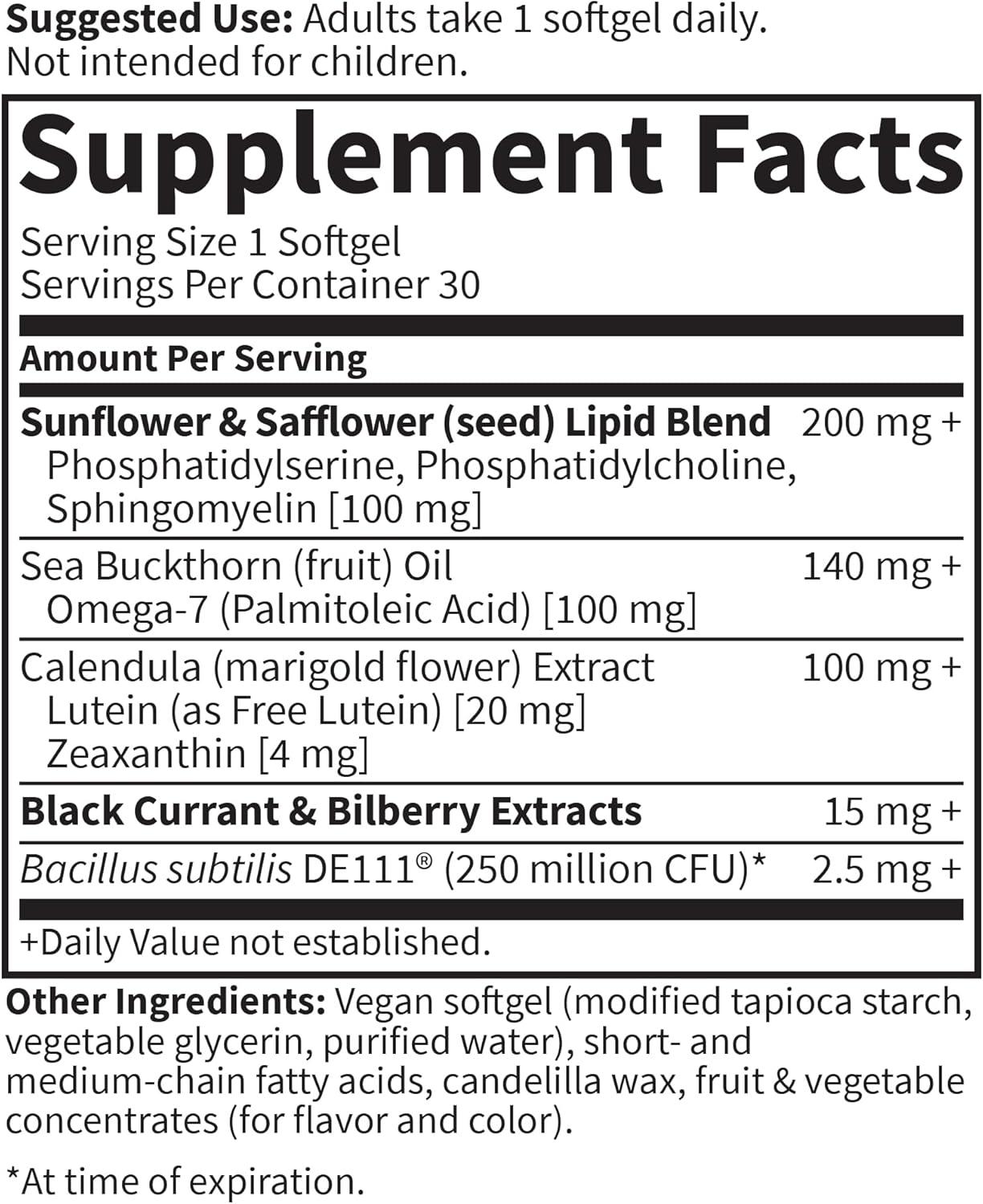 image:imageGarden of Life Herbals Eye Health Supplement with Sunflower amp Safflower Oil Lutein Zeaxanthin amp Black Currant for Dry Eyes amp Healthy Vision Support NonGMO GlutenFree Berry Flavor 30 Servings